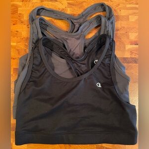 Bundle of 3 champion C9 sport bras. Size small. Black & grey. New without tags